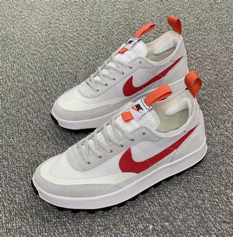 Las Tom Sachs X Nikecraft General Purpose Shoe En Color Blanco Y Rojo