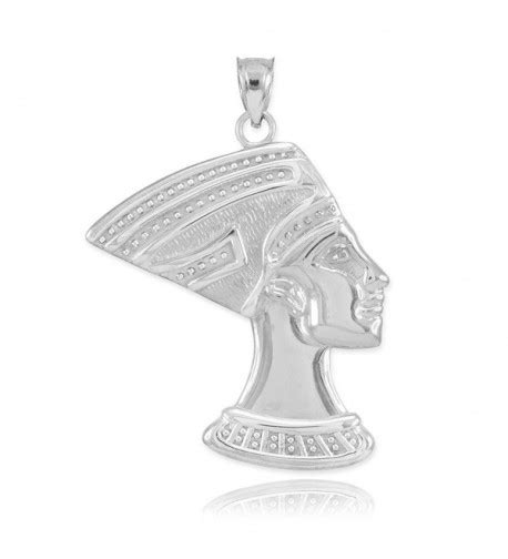 High Polish 925 Sterling Silver Egyptian Queen Nefertiti Charm Pendant