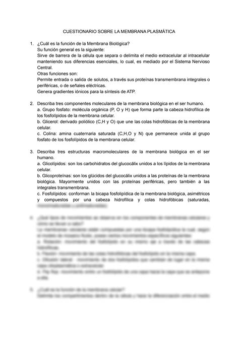 SOLUTION Unmsm Bioqu Mica Y Biolog A Molecular Cuestionario Sobre La