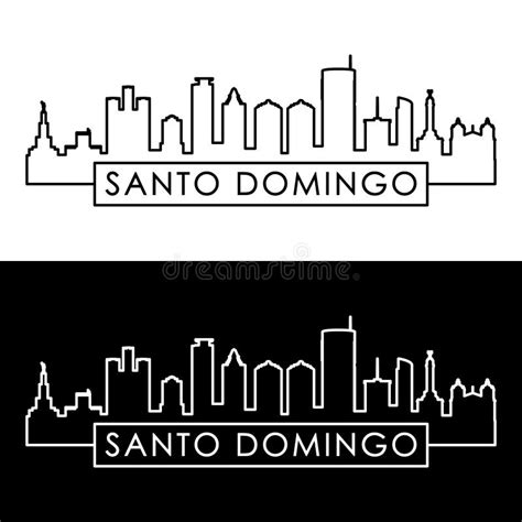 Santo Domingo Skyline Silhouette Stock Vector Illustration Of