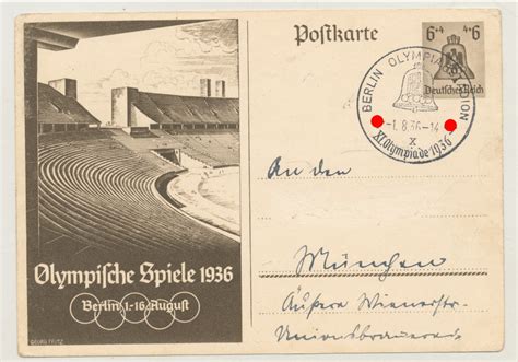 Olympische Spiele Berlin Olympiade Original Postkarte Reich