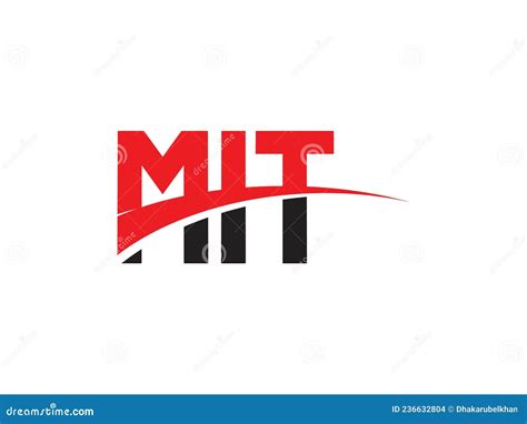 MIT Letter Initial Logo Design Stock Vector - Illustration of ligh ...