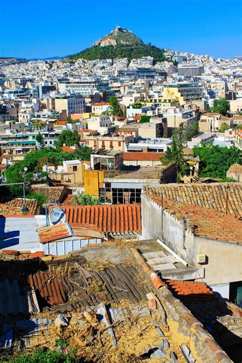 Athens City View From The Area Of Anafiotika Stock Image Image Of