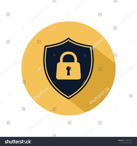 Shield Security Lock Icon Vector Isolated Stock Vector Royalty Free 1538001971 Shutterstock