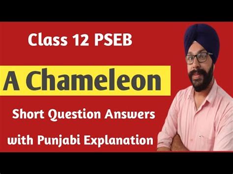 A Chameleon Class Question Answer Short A Chameleon Class Pseb