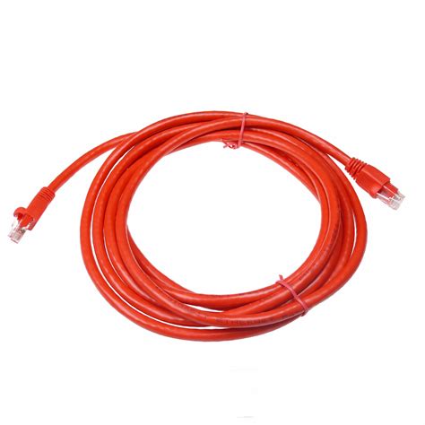 NTW 10 Cat6a Snagless Unshielded UTP Network Patch Cable Red