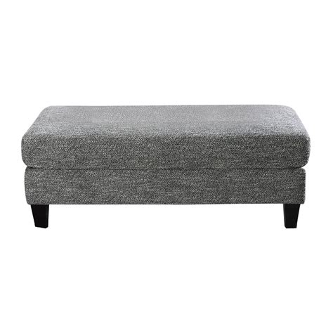 Furniture Of America Burcham Transitional Chenille Upholstered Ottoman