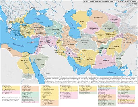 Satrapies Of The Achaemenid Persian Empire Persian Empire Map