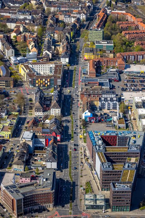 Luftbild Dortmund Stadtansicht entlang der Rheinische Straße in