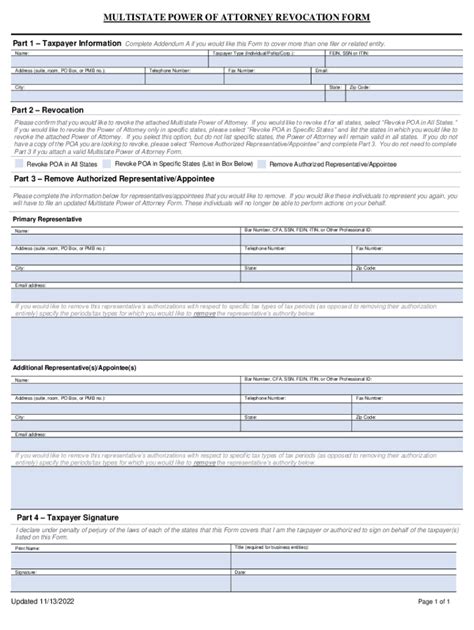 Fillable Online 3520 RVK Power Of Attorney Declaration Revocation