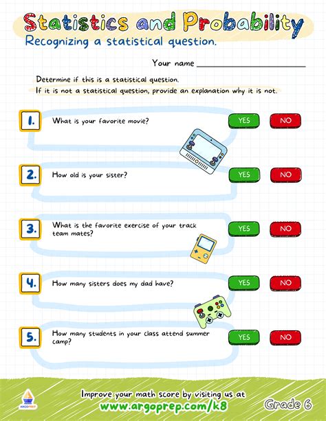 Intro To Statistics 6th Grade ArgoPrep Worksheets Library