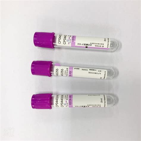 EDTA K2 K3 Lavender Top Blood Tube CE ISO 13458 Certificated