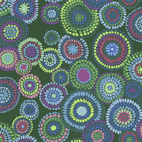 Kaffe Fassett Mosaic Circles In Green Free Spirit Sarah S Fabrics