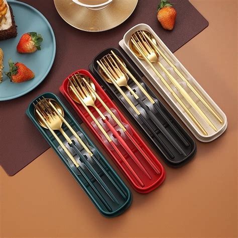 Jual Aesthetic Korean Cutlery Set Alat Makan Korea Sendok Garpu Sumpit