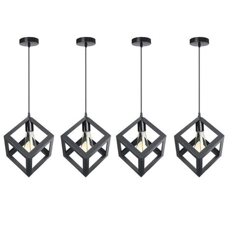 Uni R Tro Vintage Lustre Suspension Industrielle Pcs Noir Cdiscount