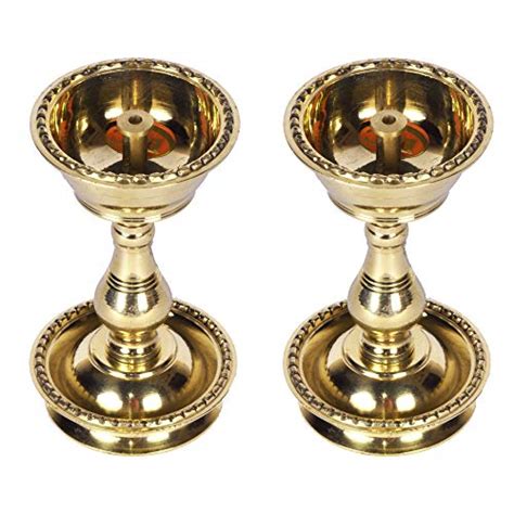 Bhimonee Decor Set Of 2 Pure Brass Heavy Udupi Nanda Diya No 1 4 3