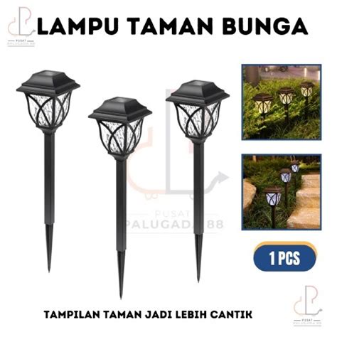 Jual Lampu Taman Tancap Solar Cell Tenaga Surya Matahari Garden Lamp Hiasan Outdoor Led Otomatis