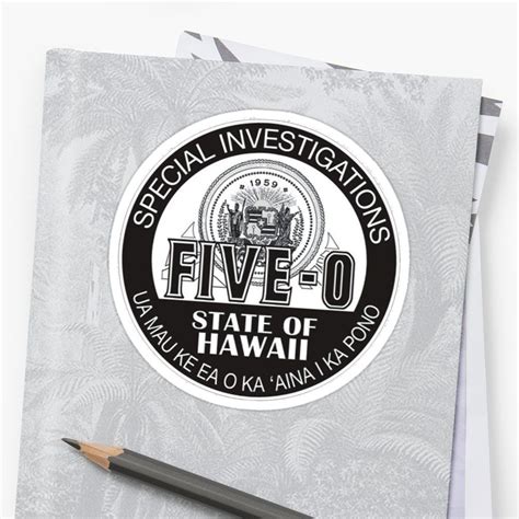 Hawaii Five 0 Emblem Sticker By Mtdgator16 Hawaii Emblems Stickers