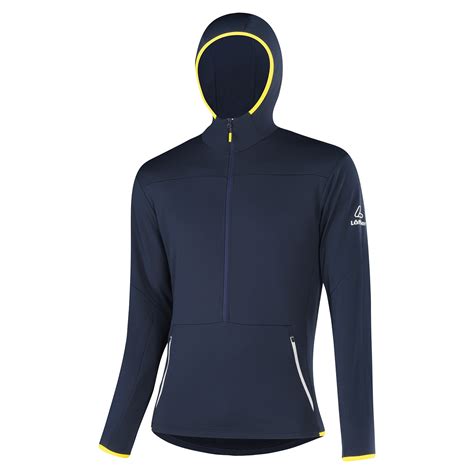 L Ffler Merino Fleece Hoody Men Dark Blue Bike