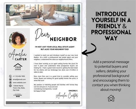 New Agent Introduction Letter Real Estate Marketing Template Mono