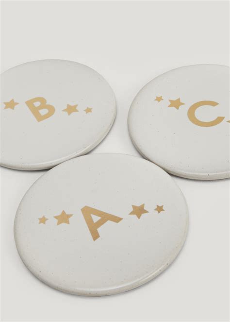 Alphabet Star Coaster 10cm Dining Accessories Homewares