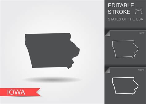 Mapa Estilizado De La Ilustraci N Vectorial Del Estado Estadounidense