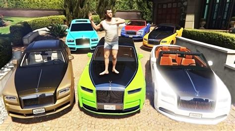 Gta Stealing Ultra Luxury Rolls Royce Cars With Michael Gta V