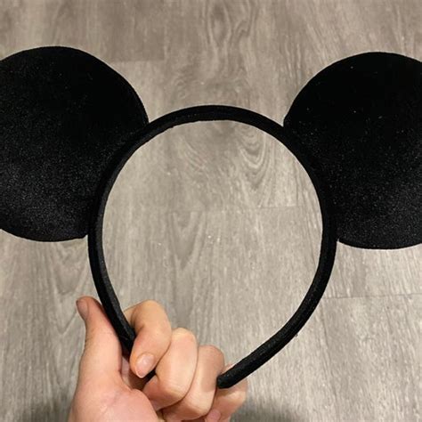 Black Velvet Mickey Mouse Ears Mickey Mouse Disney Ears for - Etsy