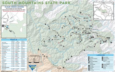 North Carolina State Park Maps Dwhike