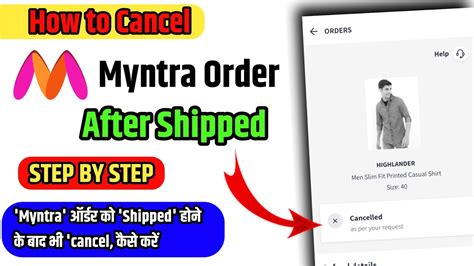 How To Cancel Myntra Order After Shipped Myntra Order Cancel Kaise