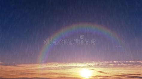 Cute Rainbow after the Raining on Clouds in the Sky - Photo of Nature ...