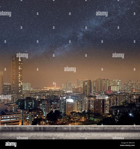 Hong Kong city skyline in night Stock Photo - Alamy