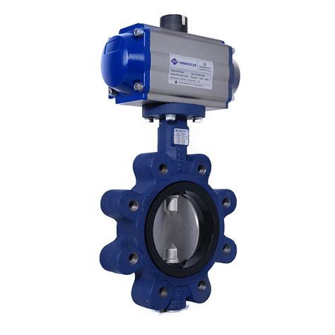 Lug Type Butterfly Valves With Pneumatic Actuator Model Nst Akl Pnosan