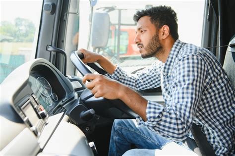 Premium Photo Portrait Of Tired Indian Truck Driver Feeling Sleepy