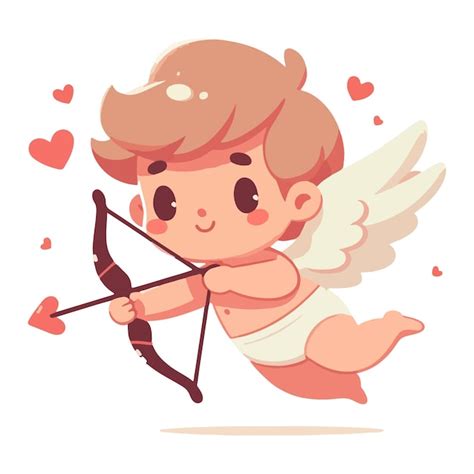 Premium Vector Vector Flat Valentines Day Cupid Characters Collection