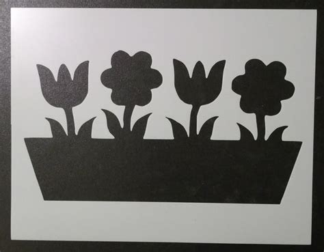 Spring Flowers Stencil My Custom Stencils