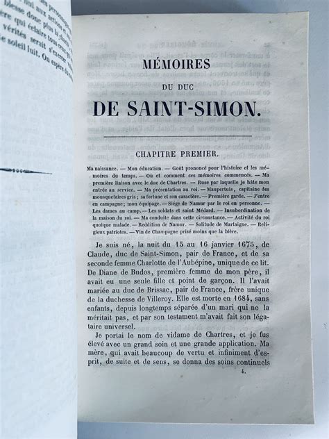 Saint Simon M Moires Complets Et Authentiques Du Duc De Saint Simon