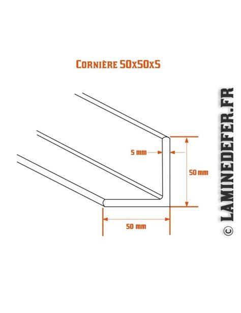 Cornière Acier 50x50x5 Mm Standardsur Mesure Qualité S235