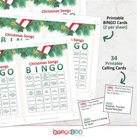 Christmas Song Bingo PDF Christmas Bingo Christmas Music - Etsy