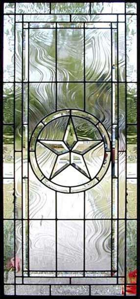 Texas Star Leaded Beveled Glass Window Custom Glass Design