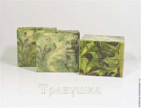 Мыло с нуля 'Таёжные сказки' с глинами белой, черной и зеленой