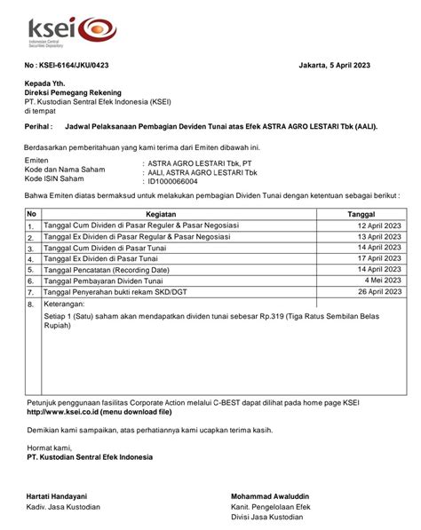 Juragan Muda On Twitter Info Dividen Final AALI DPS Rp 319 Cum