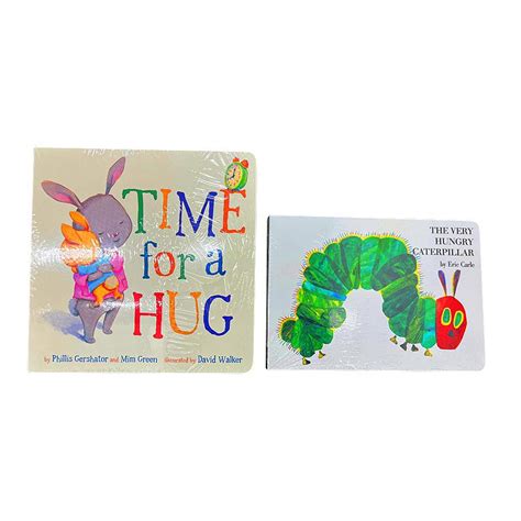 日本語訳でも大人気の英語絵本の2冊ギフトセット【time For A Hug】【the Very Hungry Caterpillar】ボード