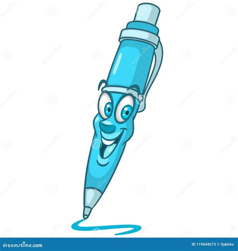 Cartoon Ball Point Pen Stock Vector Illustration Of Ballpoint