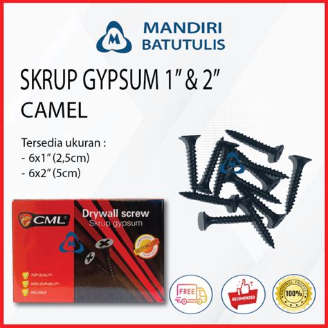 Skrup Gypsum Camel 6x2 6x1 5cm 2 5cm Sekrup Gipsum GRC Drywall