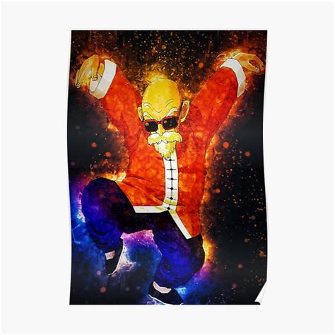 Master Roshi Dragon Ball Fanart Poster For Sale By Spacefoxart