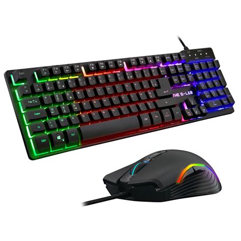 Ensemble Clavier Et Souris Gaming The G Lab Combo Krypton Noir