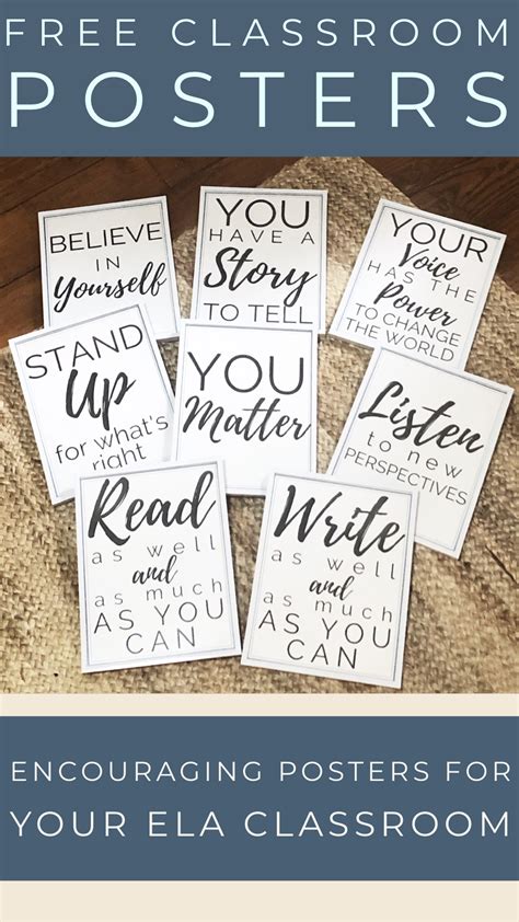 Free Classroom Posters For Ela Classroom Posters Free Middle School