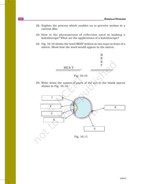 Ncert Exemplar Book For Class 8 Science Chapter 16 Light