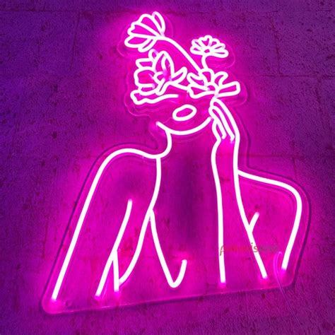 The Sensual Girl Led Neon Signfemale Beauty Signfemale Body Wall Art Poster Sign Etsy Singapore